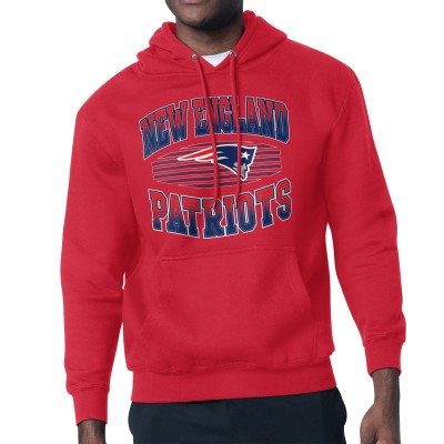 New England Patriots Starter Red Team Grit Graphic Hoodie