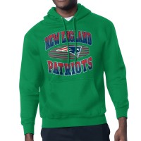 New England Patriots Starter Kelly Green Team Grit Graphic Hoodie
