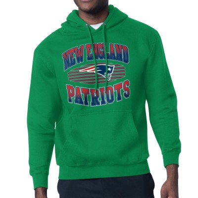 New England Patriots Starter Kelly Green Team Grit Graphic Hoodie