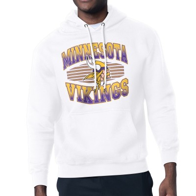 Minnesota Vikings Starter White Team Grit Graphic Hoodie