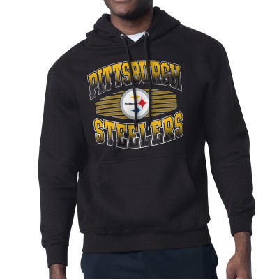 Pittsburgh Steelers Starter Black Team Grit Graphic Hoodie