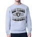 Las Vegas Raiders Starter Heather Gray Team Grit Graphic Fleece Pullover Sweatshirt