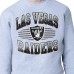 Las Vegas Raiders Starter Heather Gray Team Grit Graphic Fleece Pullover Sweatshirt