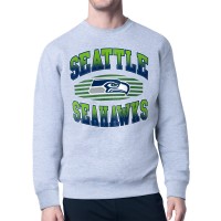 Seattle Seahawks Starter Heather Gray Team Grit Graphic Fleece Pullover Sweatshirt