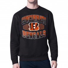 Cincinnati Bengals Starter Black Team Grit Graphic Fleece Pullover Sweatshirt