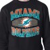 Miami Dolphins Starter Black Team Grit Graphic Fleece Pullover Sweatshirt