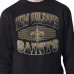 New Orleans Saints Starter Black Team Grit Graphic Fleece Pullover Sweatshirt