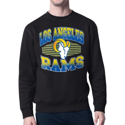 Los Angeles Rams Starter Team Grit Graphic Fleece Pullover Sweatshirt - Black