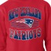 New England Patriots Starter Red Team Grit Graphic Fleece Pullover Sweatshirt