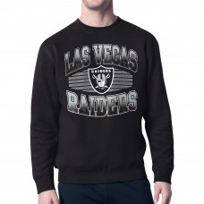 Las Vegas Raiders Starter Black Team Grit Graphic Fleece Pullover Sweatshirt