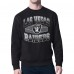 Las Vegas Raiders Starter Black Team Grit Graphic Fleece Pullover Sweatshirt