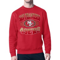 San Francisco 49ers Starter Scarlet Team Grit Graphic Fleece Pullover Sweatshirt