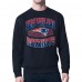 New England Patriots Starter Navy Team Grit Graphic Fleece Pullover Sweatshirt