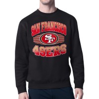 San Francisco 49ers Starter Black Team Grit Graphic Fleece Pullover Sweatshirt