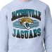 Jacksonville Jaguars Starter Heather Gray Team Grit Graphic Fleece Pullover Sweatshirt