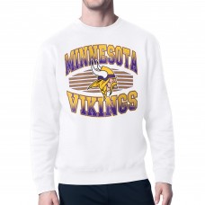 Minnesota Vikings Starter White Team Grit Graphic Fleece Pullover Sweatshirt Minnesota Vikings Starter White Team Grit Graphic Fleece Pullover Sweatshirt