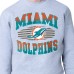 Miami Dolphins Starter Heather Gray Team Grit Graphic Fleece Pullover Sweatshirt