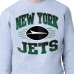New York Jets Starter Heather Gray Team Grit Graphic Fleece Pullover Sweatshirt