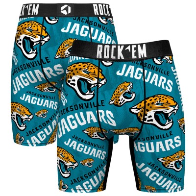 Jacksonville Jaguars Rock Em Socks Logo Boxer Briefs