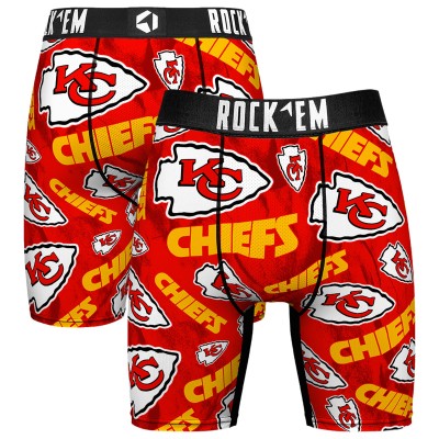 Kansas City Chiefs Rock Em Socks Logo Boxer Briefs