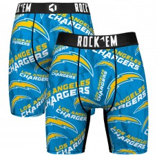 Los Angeles Chargers Rock Em Socks Logo Boxer Briefs Los Angeles Chargers Rock Em Socks Logo Boxer Briefs