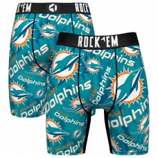 Miami Dolphins Rock Em Socks Logo Boxer Briefs Miami Dolphins Rock Em Socks Logo Boxer Briefs