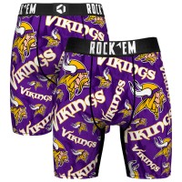 Minnesota Vikings Rock Em Socks Logo Boxer Briefs