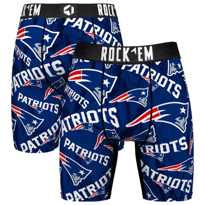 New England Patriots Rock Em Socks Logo Boxer Briefs