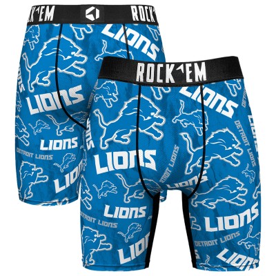 Detroit Lions Rock Em Socks Logo Boxer Briefs
