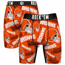 Cleveland Browns Rock Em Socks Logo Boxer Briefs Cleveland Browns Rock Em Socks Logo Boxer Briefs