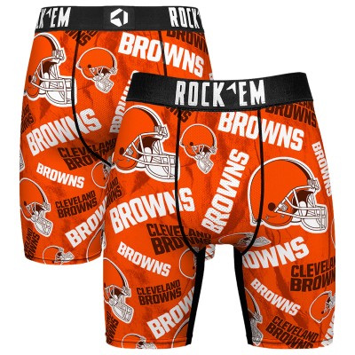 Cleveland Browns Rock Em Socks Logo Boxer Briefs