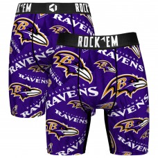 Baltimore Ravens Rock Em Socks Logo Boxer Briefs