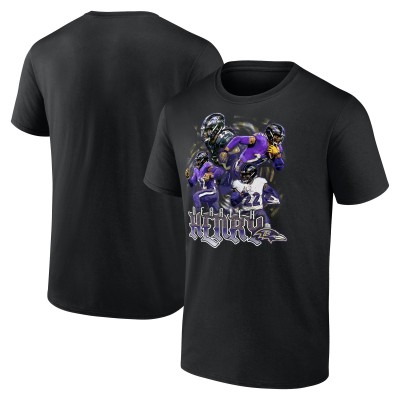 Футболка Baltimore Ravens Derrick Henry Black Notorious Graphic