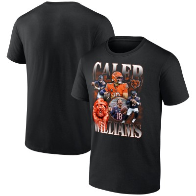 Футболка Chicago Bears Caleb Williams Black Notorious Graphic