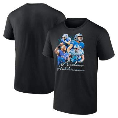 Футболка Detroit Lions Aidan Hutchinson Black Notorious Graphic