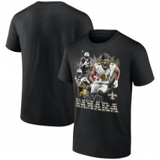 Футболка New Orleans Saints Alvin Kamara Black Notorious Graphic