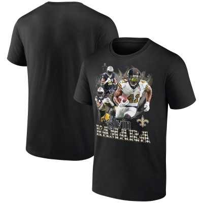Футболка New Orleans Saints Alvin Kamara Black Notorious Graphic