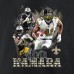 Футболка New Orleans Saints Alvin Kamara Black Notorious Graphic