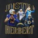 Los Angeles Chargers Justin Herbert Black Notorious Graphic T-Shirt