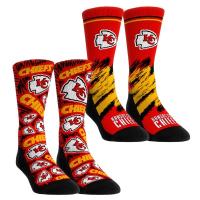 Unisex Kansas City Chiefs Rock Em Socks Throwback Two-Pack Crew Socks Set