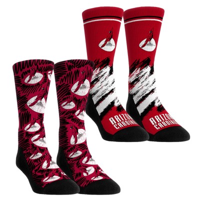 Unisex Arizona Cardinals Rock Em Socks Throwback Two-Pack Crew Socks Set