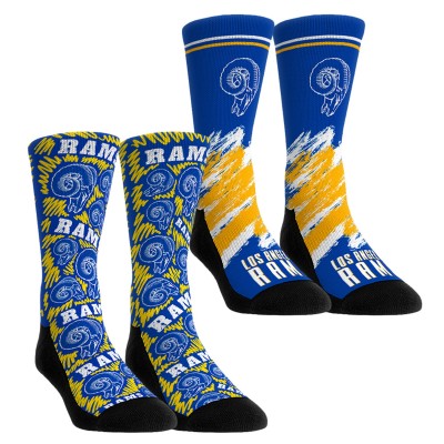 Los Angeles Rams Rock Em Socks Unisex Throwback Two-Pack Crew Socks Set