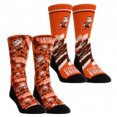 Unisex Cleveland Browns Rock Em Socks Throwback Two-Pack Crew Socks Set