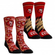 Unisex San Francisco 49ers Rock Em Socks Throwback Two-Pack Crew Socks Set