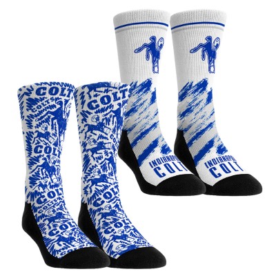 Unisex Indianapolis Colts Rock Em Socks Throwback Two-Pack Crew Socks Set