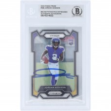 Jordan Addison Minnesota Vikings Autographed 2023 Panini Prizm #368 Beckett Fanatics Witnessed Authenticated Rookie Card