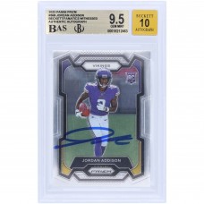 Jordan Addison Minnesota Vikings Autographed 2023 Panini Prizm #368 Beckett Fanatics Witnessed Authenticated 9.5/10 Rookie Card