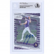 J.J. McCarthy Minnesota Vikings Autographed 2024 Panini Absolute #110 Beckett Fanatics Witnessed Authenticated Rookie Card