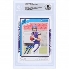 J.J. McCarthy Minnesota Vikings Autographed 2024 Panini Donruss #303 Beckett Fanatics Witnessed Authenticated Rookie Card