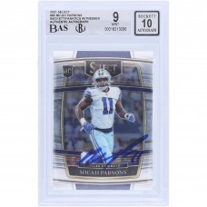 Micah Parsons Dallas Cowboys Autographed 2021 Panini Select Concourse #85 Beckett Fanatics Witnessed Authenticated 9/10 Rookie Card